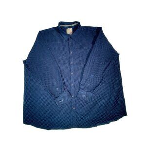JP 1880 JOHANN POPKEN Baumwolle Blue Western‎ Shirt BIG AND TALL